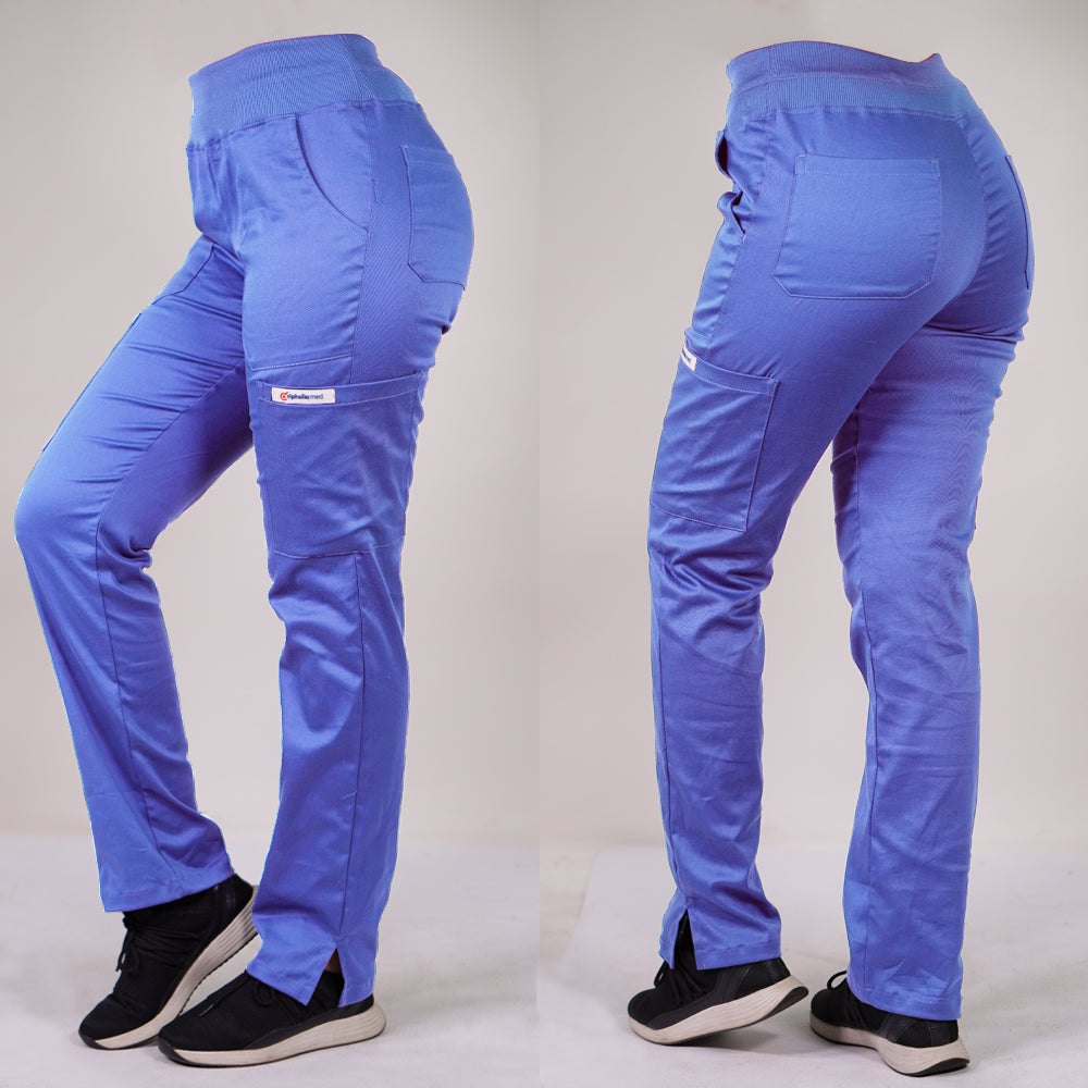 Pantalón de Algodón Mujer PM Celeste — libreta de bolsillo para estudiantes de enfermería | Enfermera Rosada (1)