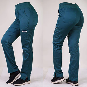 Pantalón de Algodón Mujer PM Verde Petróleo — libreta de bolsillo para estudiantes de enfermería | Enfermera Rosada