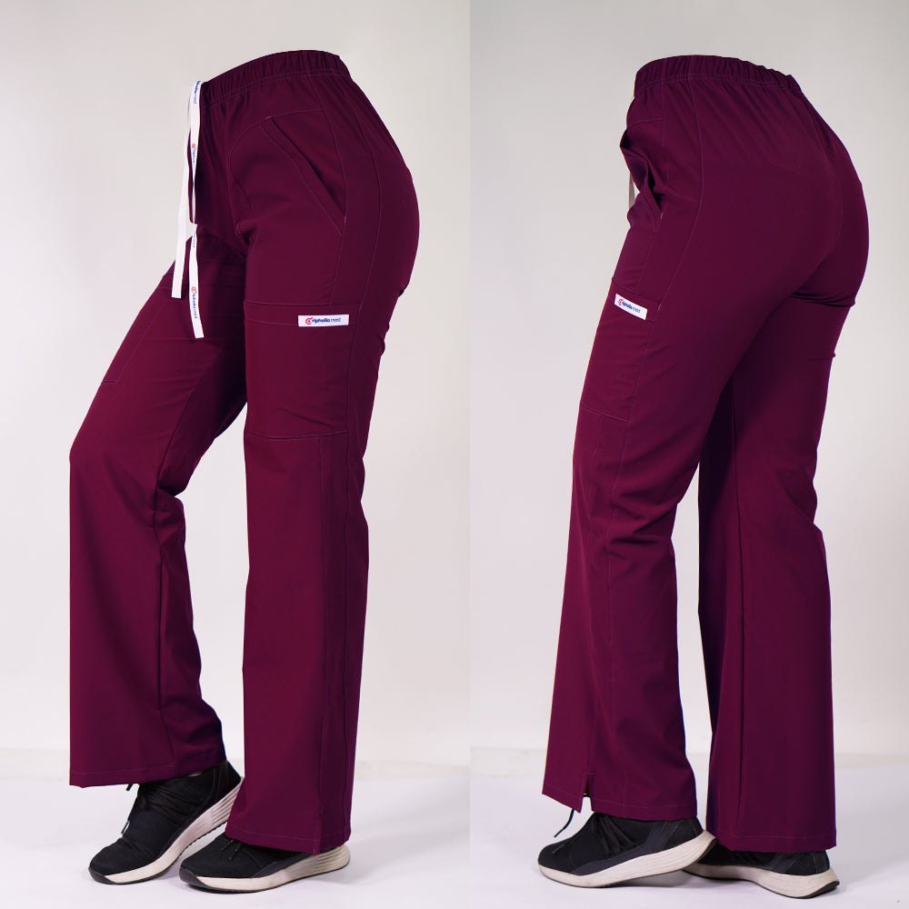 Pantalón Antifluidos Mujer Roma Burdeo 1 — libreta de bolsillo para estudiantes de enfermería | Enfermera Rosada (1)