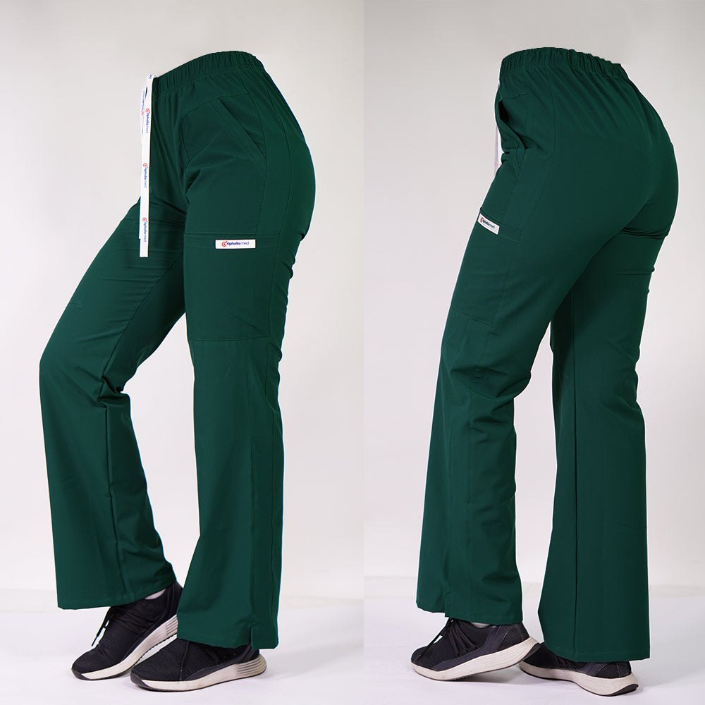 Pantalón Antifluidos Mujer Roma Verde Botella — libreta de bolsillo para estudiantes de enfermería | Enfermera Rosada (1)