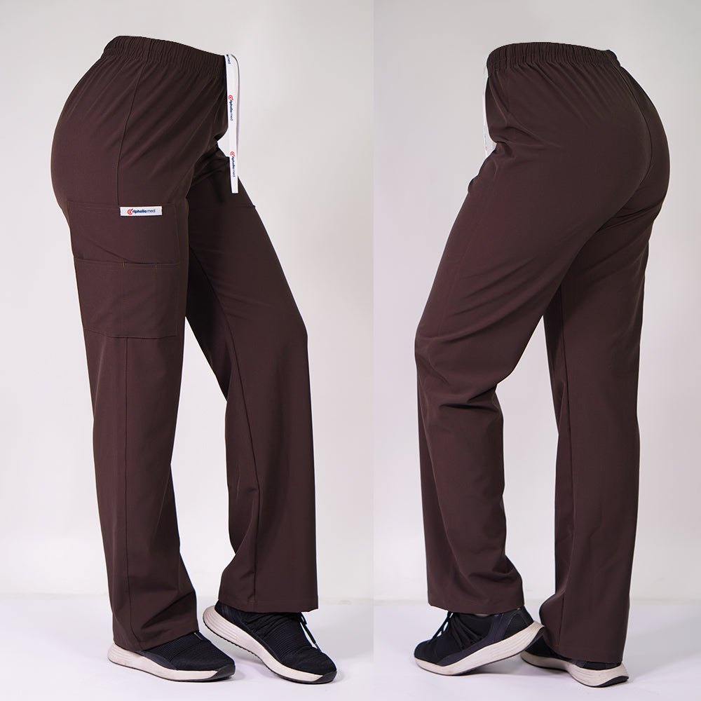 Pantalón Recto Antifluidos Unisex Café — libreta de bolsillo para estudiantes de enfermería | Enfermera Rosada (1)