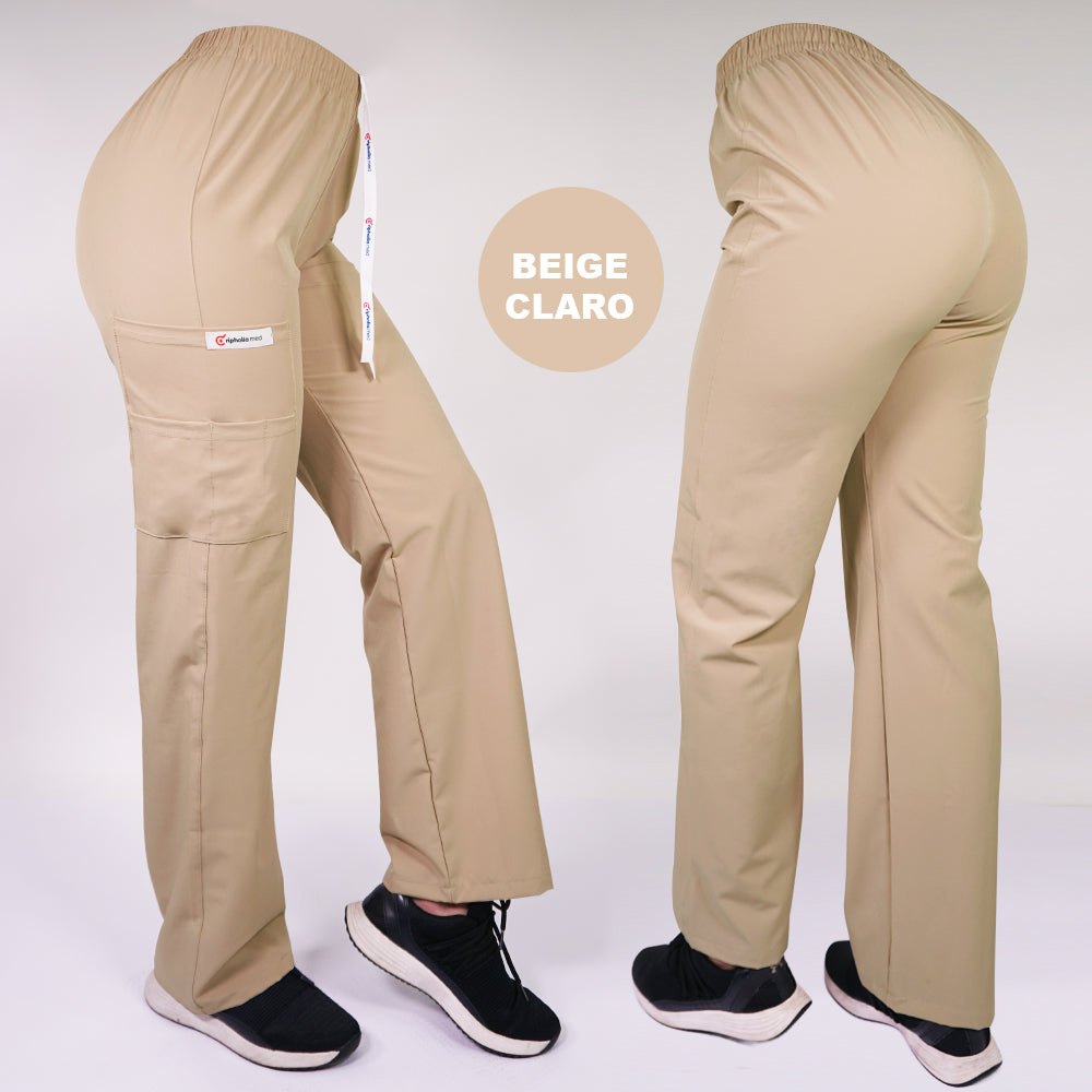 Pantalón Recto Antifluidos Unisex Beige 1 — libreta de bolsillo para estudiantes de enfermería | Enfermera Rosada (1)