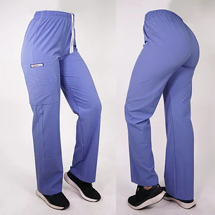 Pantalón Recto Antifluidos Unisex Celeste — libreta de bolsillo para estudiantes de enfermería | Enfermera Rosada