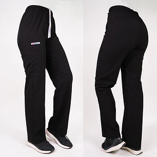 Pantalón Recto Antifluidos Unisex Negro — libreta de bolsillo para estudiantes de enfermería | Enfermera Rosada