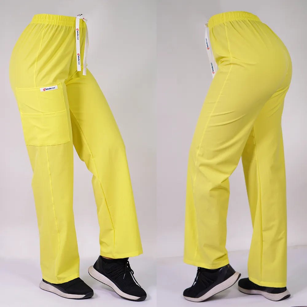 Pantalón Recto Antifluidos Unisex Amarillo — libreta de bolsillo para estudiantes de enfermería | Enfermera Rosada (1)