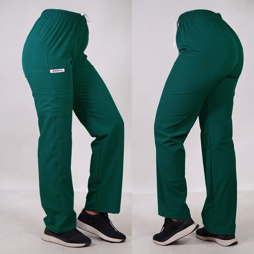 Pantalón Recto Antifluidos Unisex Verde Pabellón — libreta de bolsillo para estudiantes de enfermería | Enfermera Rosada (1)