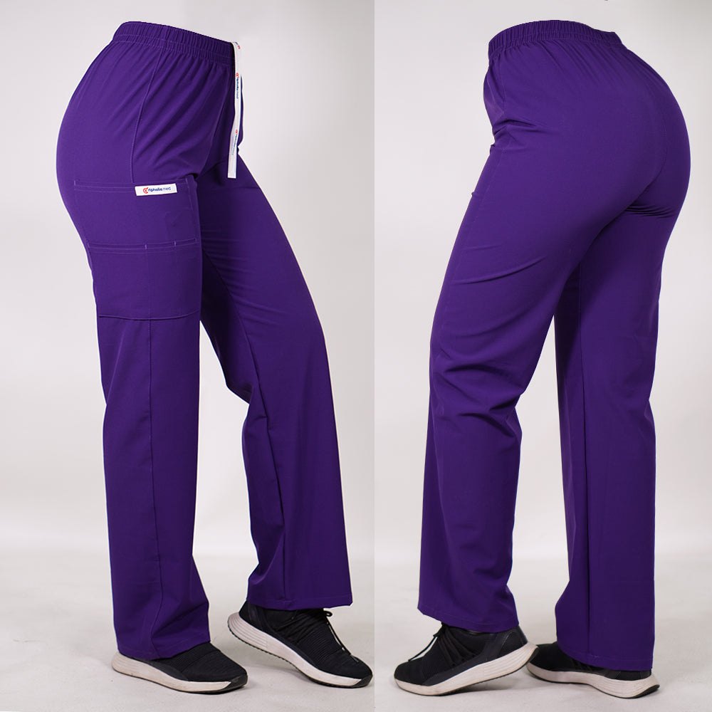 Pantalón Recto Antifluidos Unisex Morado 1 — libreta de bolsillo para estudiantes de enfermería | Enfermera Rosada (1)