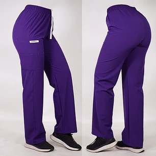 Pantalón Recto Antifluidos Unisex Morado 1 — libreta de bolsillo para estudiantes de enfermería | Enfermera Rosada