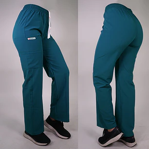 Pantalón Recto Antifluidos Unisex Verde Petróleo — libreta de bolsillo para estudiantes de enfermería | Enfermera Rosada