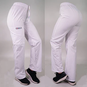 Pantalón Recto Antifluidos Unisex Blanco — libreta de bolsillo para estudiantes de enfermería | Enfermera Rosada