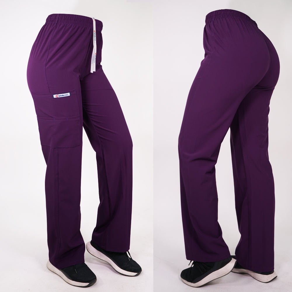 Pantalón Recto Antifluidos Unisex Morado 2 — libreta de bolsillo para estudiantes de enfermería | Enfermera Rosada (1)