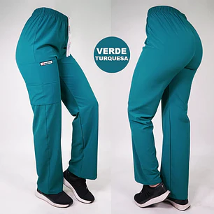 Pantalón Recto Antifluidos Unisex Verde Turquesa — libreta de bolsillo para estudiantes de enfermería | Enfermera Rosada