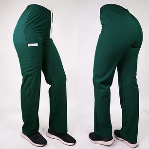 Pantalón Recto Antifluidos Unisex Verde Botella — libreta de bolsillo para estudiantes de enfermería | Enfermera Rosada