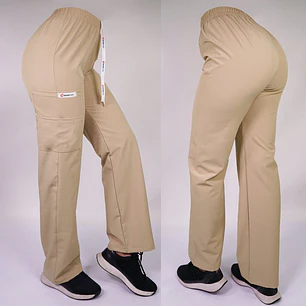 Pantalón Recto Antifluidos Unisex Beige 2 — libreta de bolsillo para estudiantes de enfermería | Enfermera Rosada