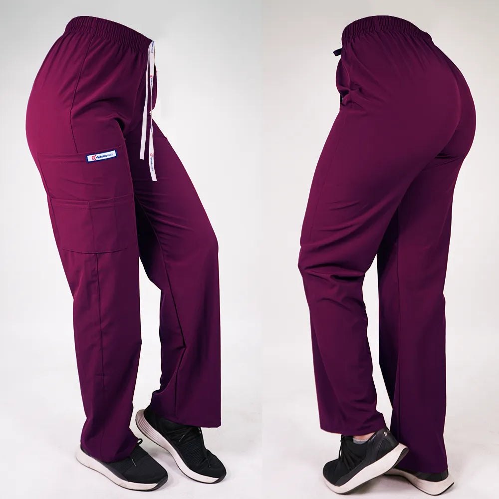 Pantalón Recto Antifluidos Unisex Burdeo 2 — libreta de bolsillo para estudiantes de enfermería | Enfermera Rosada (1)