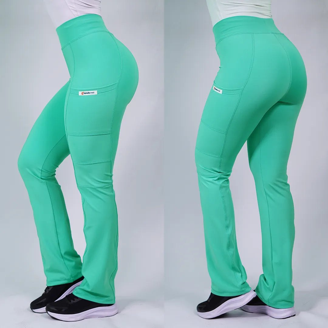 Pantalón Clínico Mujer Flexxy Verde Pastel — libreta de bolsillo para estudiantes de enfermería | Enfermera Rosada (1)