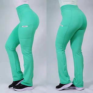 Pantalón Clínico Mujer Flexxy Verde Pastel — libreta de bolsillo para estudiantes de enfermería | Enfermera Rosada