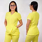 Delantal Antifluidos Mujer Tulipán con Cierre Amarillo Pastel - Miniatura 1