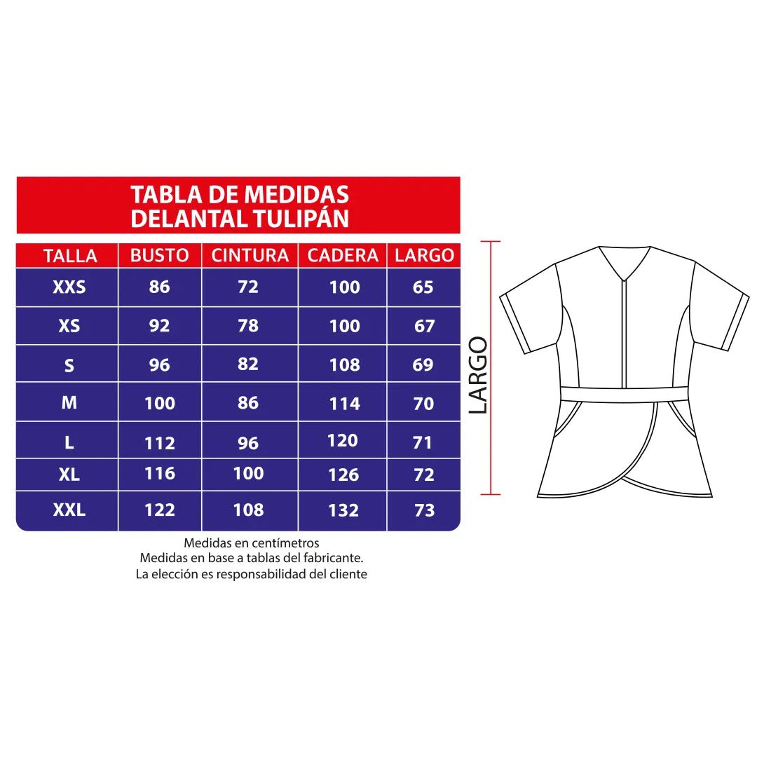 Delantal Antifluidos Mujer Tulipán con Cierre Blanco — libreta de bolsillo para estudiantes de enfermería | Enfermera Rosada (2)