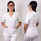 Delantal Antifluidos Mujer Clásico Blanco - Miniatura 1