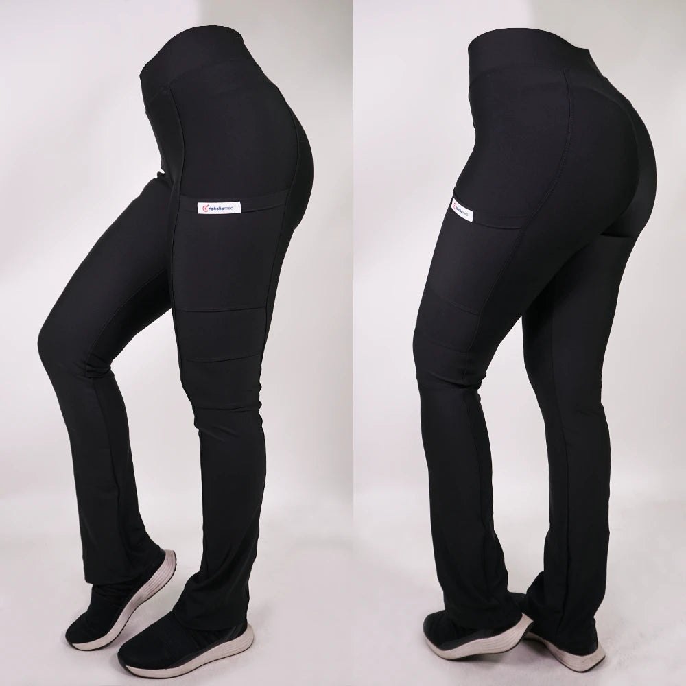 Pantalón Clínico Spandex Mujer Negro 1 — libreta de bolsillo para estudiantes de enfermería | Enfermera Rosada (1)