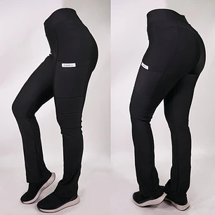 Pantalón Clínico Spandex Mujer Negro 1 — libreta de bolsillo para estudiantes de enfermería | Enfermera Rosada