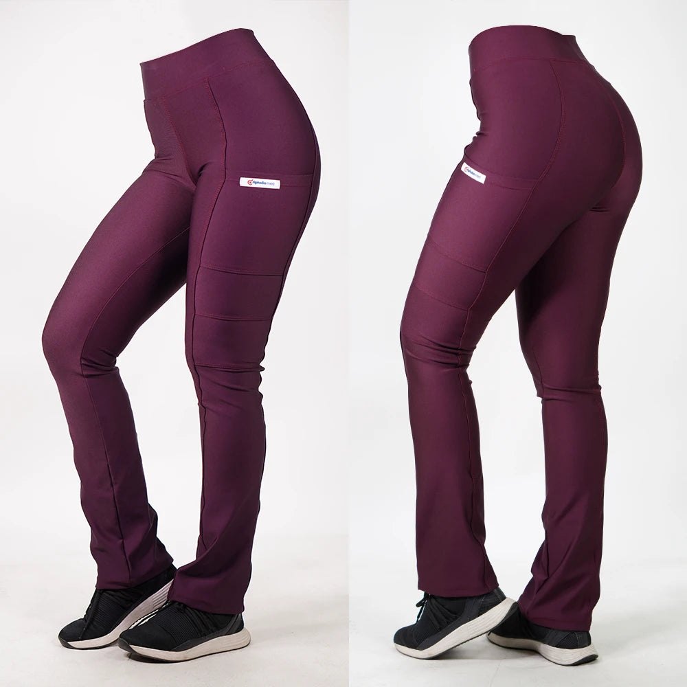 Pantalón Clínico Spandex Mujer Burdeo 1 — libreta de bolsillo para estudiantes de enfermería | Enfermera Rosada (1)