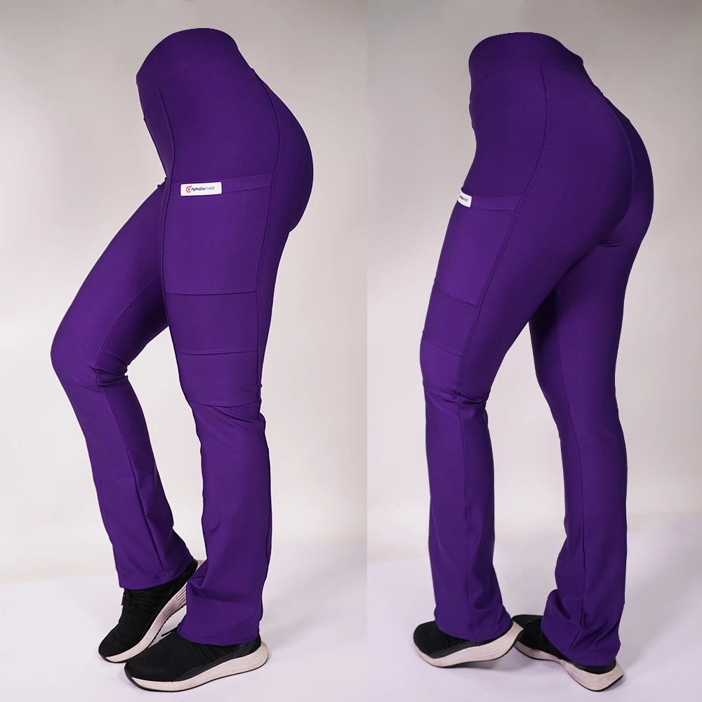 Pantalón Clínico Spandex Mujer Morado 1 — libreta de bolsillo para estudiantes de enfermería | Enfermera Rosada (1)