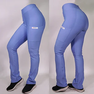 Pantalón Clínico Spandex Mujer Celeste 1 — libreta de bolsillo para estudiantes de enfermería | Enfermera Rosada
