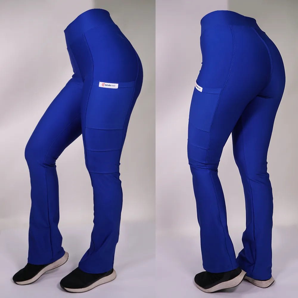 Pantalón Clínico Spandex Mujer Azul Rey 1 — libreta de bolsillo para estudiantes de enfermería | Enfermera Rosada (1)