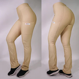 Pantalón Clínico Spandex Mujer Beige 1 — libreta de bolsillo para estudiantes de enfermería | Enfermera Rosada