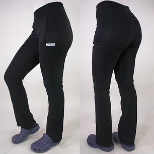 Pantalón Clínico Spandex Mujer Negro 2 — libreta de bolsillo para estudiantes de enfermería | Enfermera Rosada