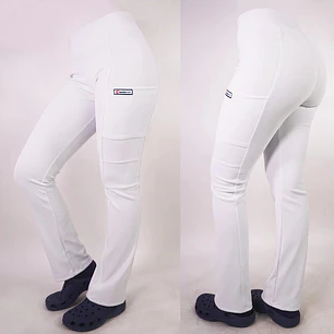 Pantalón Clínico Spandex Mujer Blanco 2 — libreta de bolsillo para estudiantes de enfermería | Enfermera Rosada