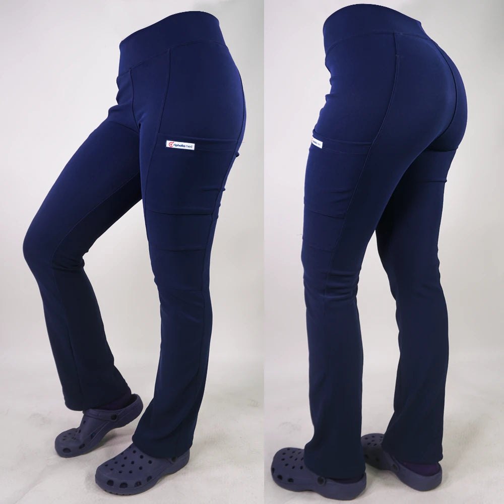 Pantalón Clínico Spandex Mujer Azul Marino 2 — libreta de bolsillo para estudiantes de enfermería | Enfermera Rosada (1)