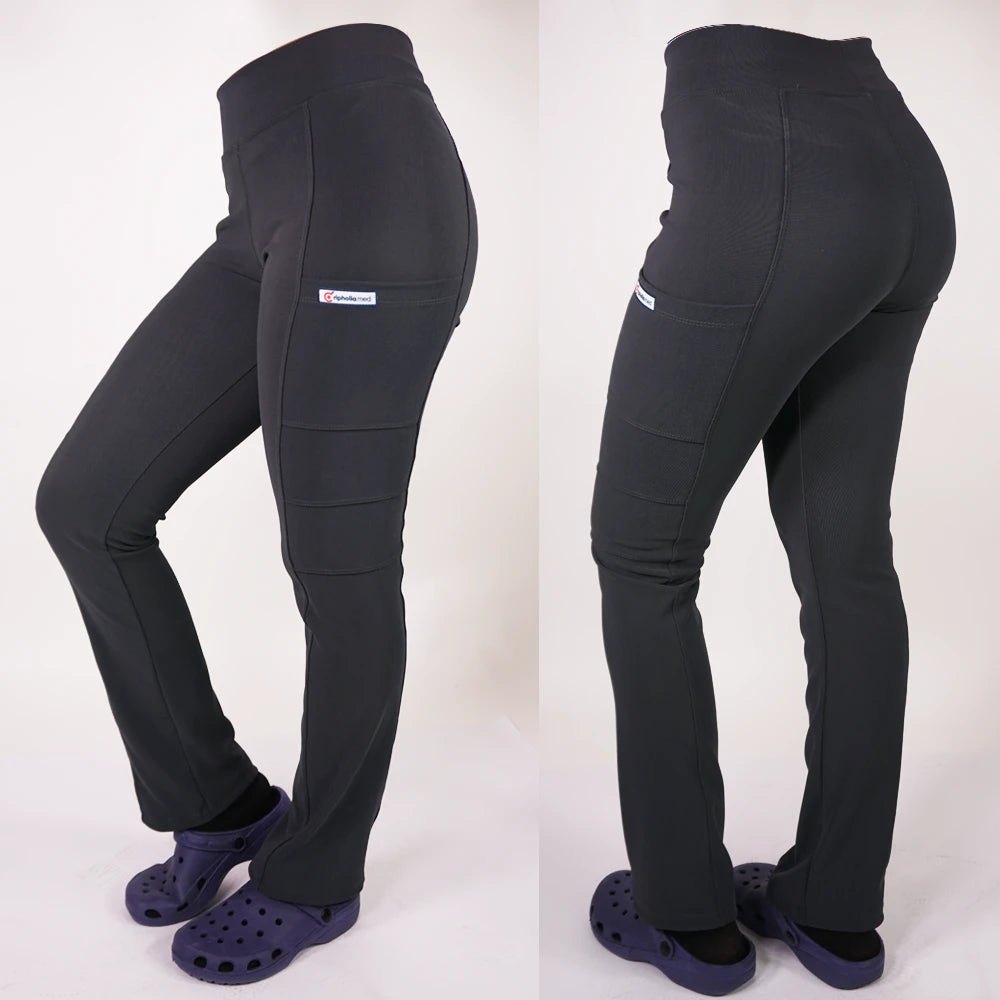 Pantalón Clínico Spandex Mujer Gris 1 — libreta de bolsillo para estudiantes de enfermería | Enfermera Rosada (1)