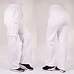 Pantalón Recto de Algodón Unisex Blanco - Miniatura 1