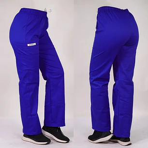 Pantalón Recto de Algodón Unisex Azul Rey — libreta de bolsillo para estudiantes de enfermería | Enfermera Rosada