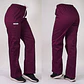 Pantalón Recto de Algodón Unisex Burdeo - Miniatura 1