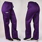 Pantalón Recto de Algodón Unisex Morado - Miniatura 1