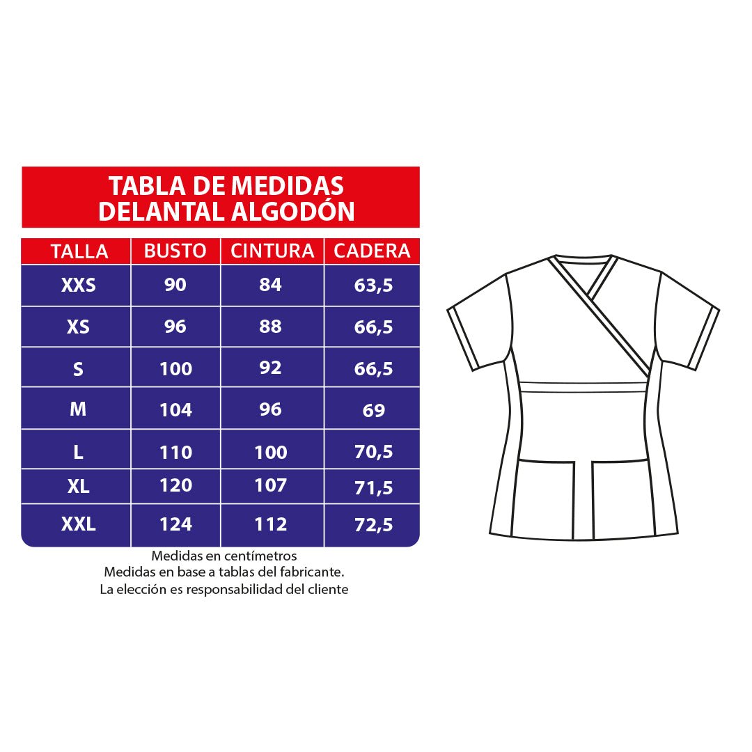 Delantal de Algodón Mujer Blanco — libreta de bolsillo para estudiantes de enfermería | Enfermera Rosada (2)