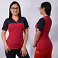 Delantal Elasticado Mujer con Aplicación Rojo - Miniatura 1