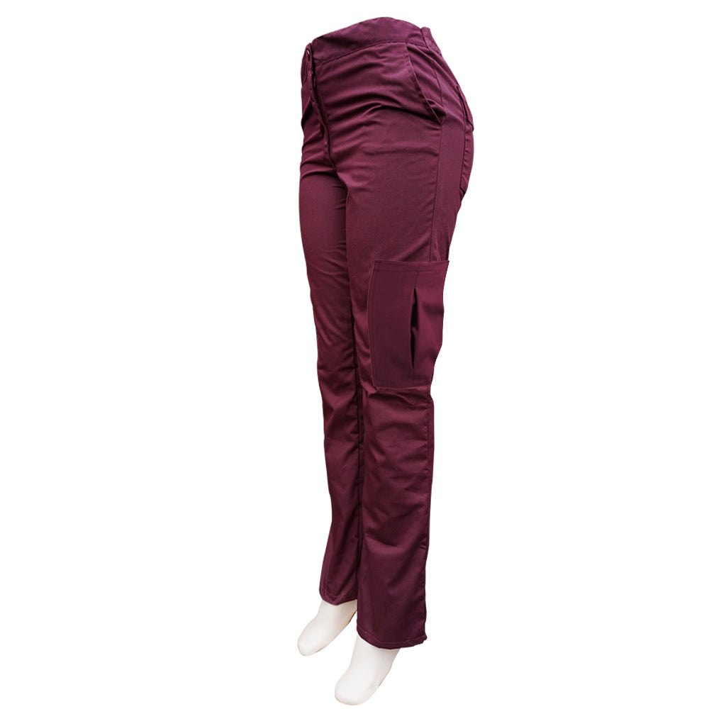 Pantalón Clínico de Popelina Mujer Burdeo — libreta de bolsillo para estudiantes de enfermería | Enfermera Rosada (1)