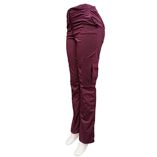 Pantalón Clínico de Popelina Mujer Burdeo — libreta de bolsillo para estudiantes de enfermería | Enfermera Rosada