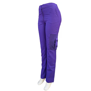 Pantalón Clínico de Popelina Mujer Morado — libreta de bolsillo para estudiantes de enfermería | Enfermera Rosada