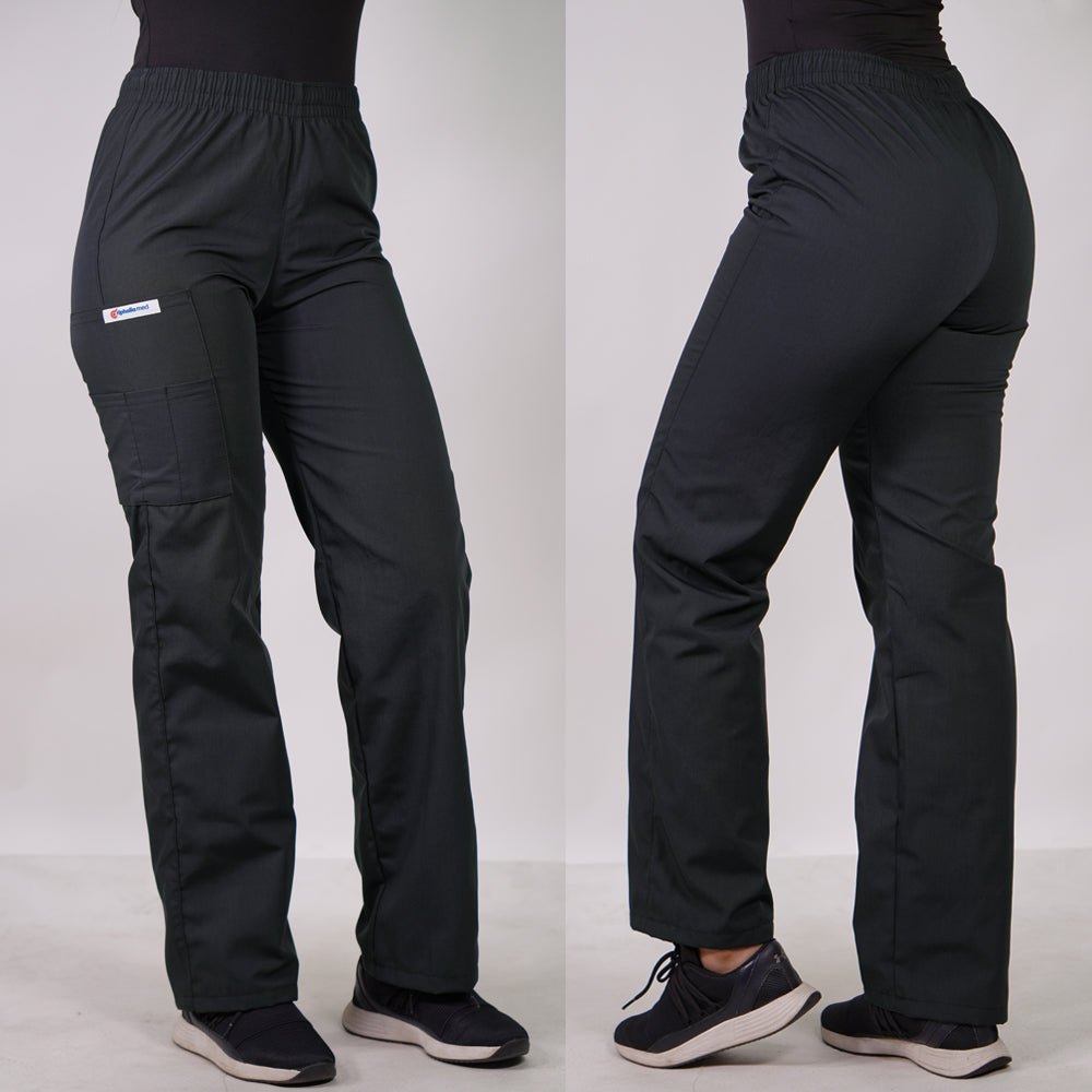 Pantalón Clínico de Popelina Unisex Gris — libreta de bolsillo para estudiantes de enfermería | Enfermera Rosada (1)