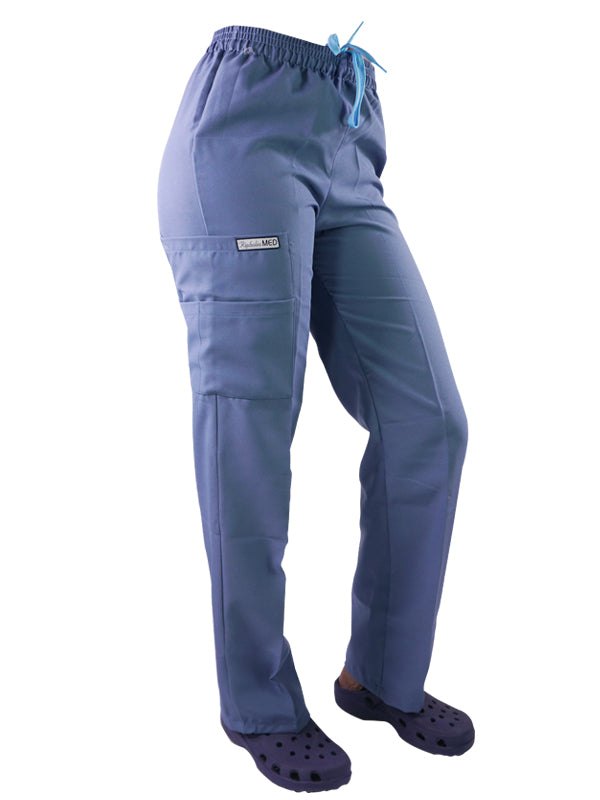 Pantalón Clínico de Popelina Unisex Celeste — libreta de bolsillo para estudiantes de enfermería | Enfermera Rosada (1)