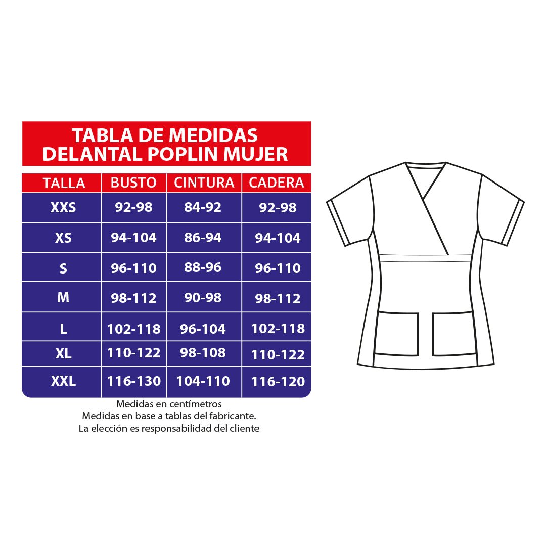 Delantal de Popelina Mujer Azul Marino — libreta de bolsillo para estudiantes de enfermería | Enfermera Rosada (2)