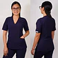 Conjunto Clínico Antifluido Mujer 3 Piezas Clásico Azul Marino - Miniatura 2