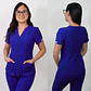 Conjunto Clínico Antifluido Mujer 3 Piezas Azalea Azul Rey - Miniatura 2