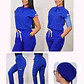 Conjunto Clínico Antifluido Mujer 3 Piezas Amapola Azul Rey - Miniatura 1